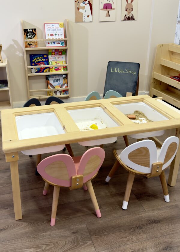 Ahşap Oyun Masası ve Sandalye Seti - Görsel 5