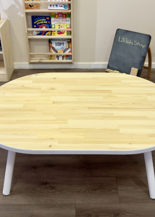 Doğal Ahşap Anaokulu Masası - Görsel 5