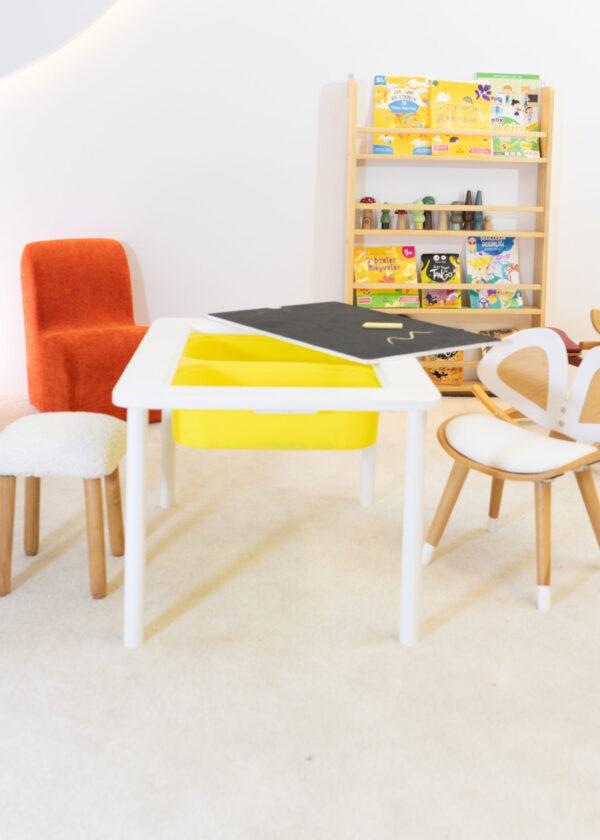 Beyaz Montessori Aktivite Masası ve Sandalye Seti - Görsel 5