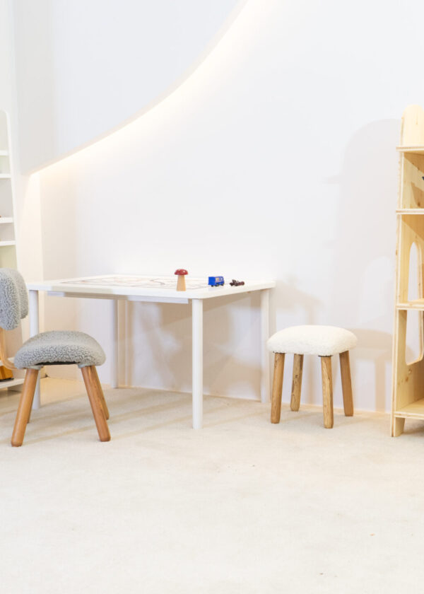 Montessori Çocuk Gardırobu - Ahşap Askılık ve Raflı Dolap Seti (88x106x34 cm) - Görsel 3