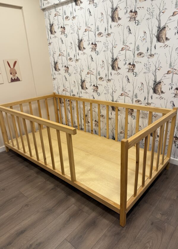 Lilikids Montessori Doğal Ahşap Çam Yatak - Görsel 2