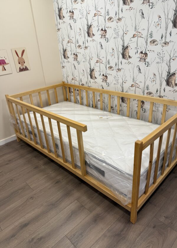 Lilikids Montessori Doğal Ahşap Çam Yatak - Görsel 4