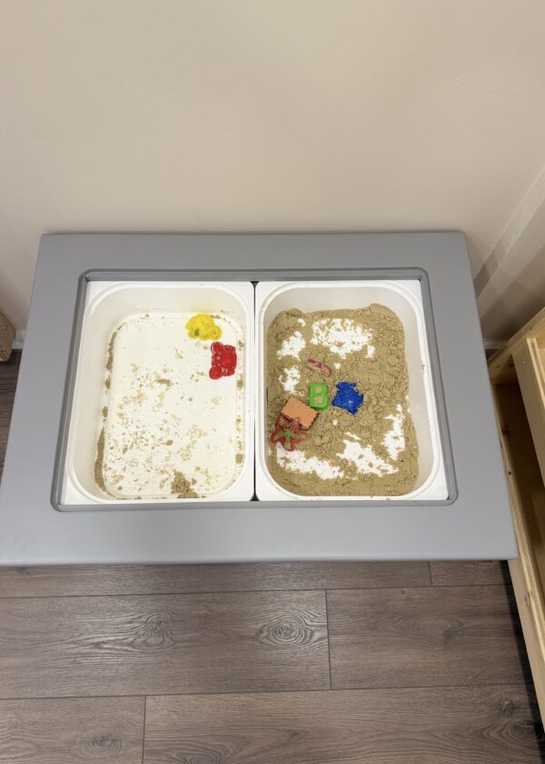 Gri Montessori Masa | Doğal Ahşap Çocuk Masası - Görsel 5