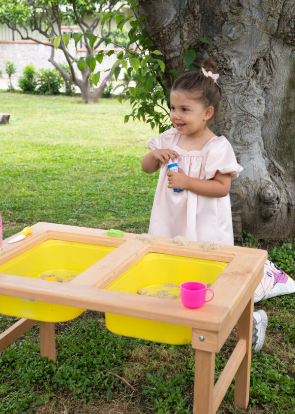 Ahşap Dış Mekan Duyusal Oyun Masası - Montessori Eğitici Oyuncak - Görsel 3
