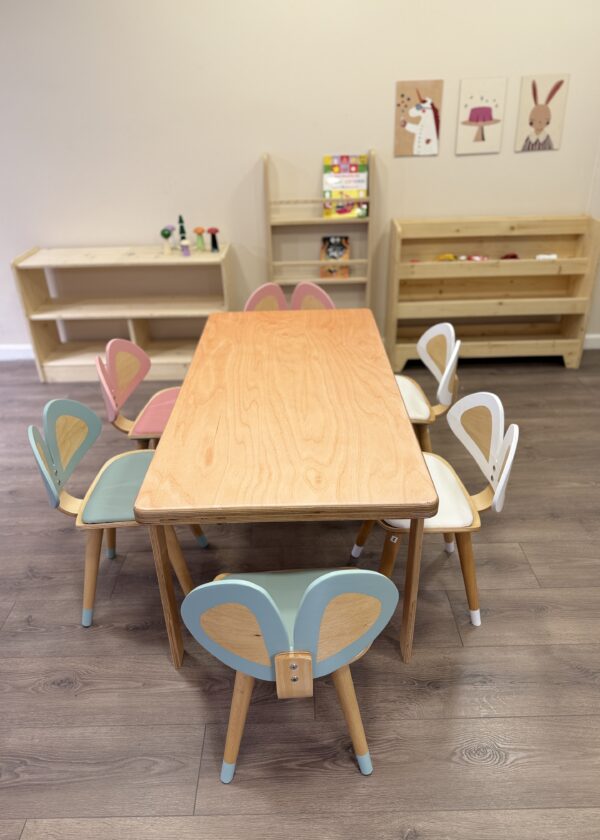 Kayın Kontraplak Anaokulu Masası ve Kelebek Sandalye Seti - Görsel 6