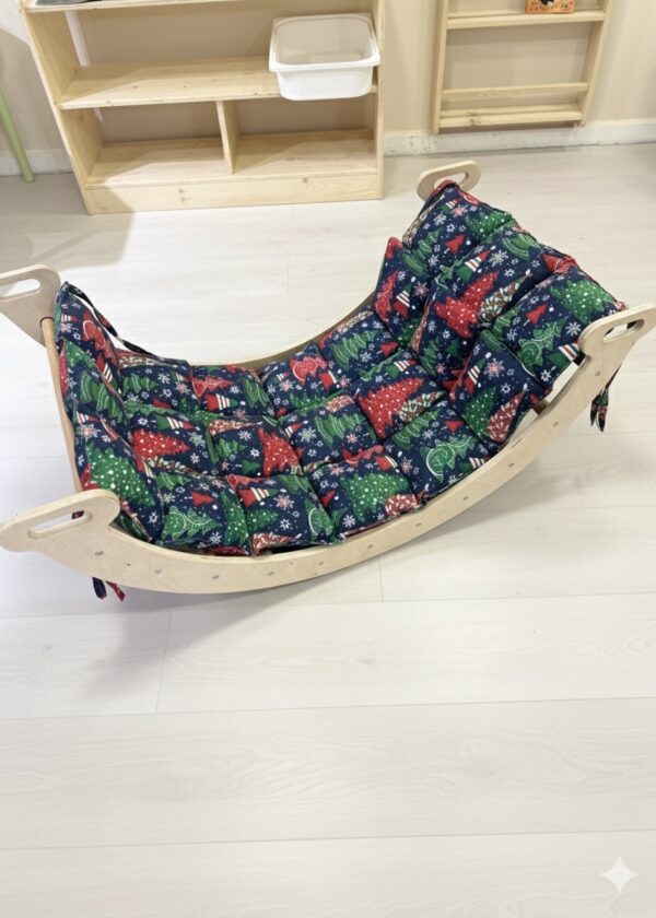 Montessori Pikler halkası ve dolgulu desenli minder seti