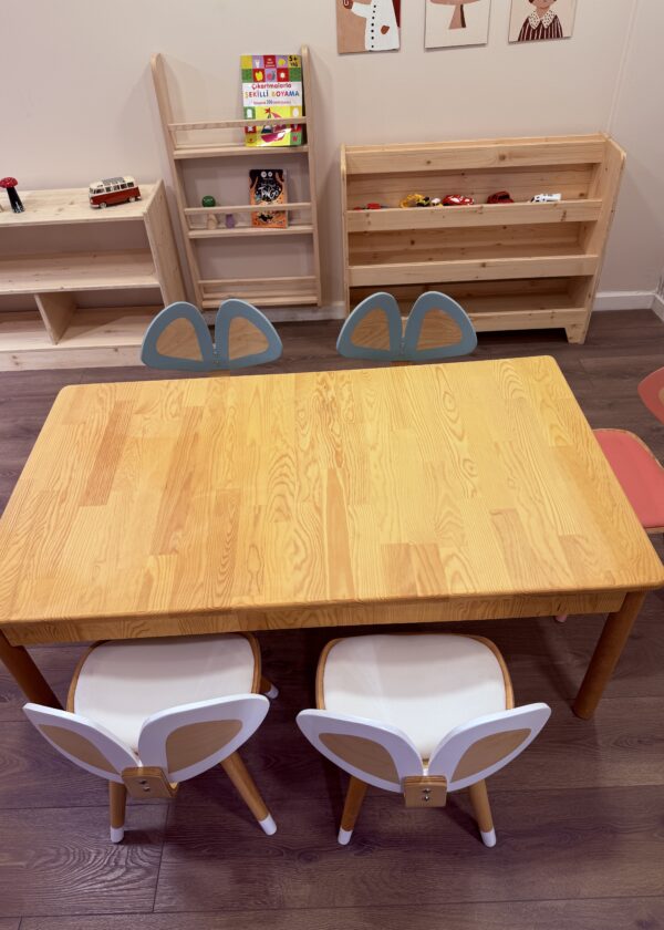 Kelebek Sandalyeli Minderli Kreş Masa Seti - Görsel 4