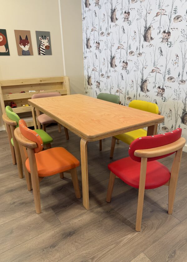 Kreş Masa Seti Renkli Deri Sandalye | Lilikids Shop - Görsel 4